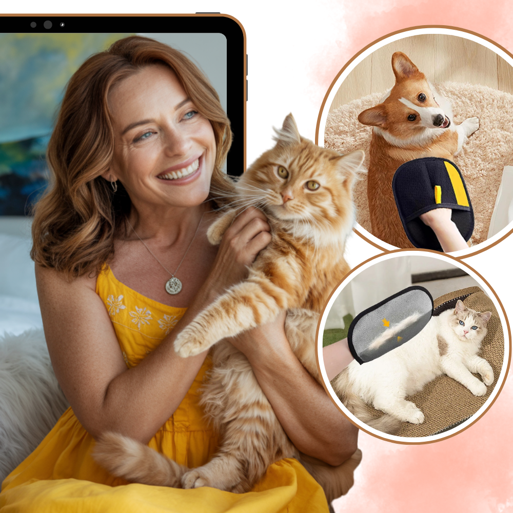 Hårfjerningshanske for Kjæledyr - Ozerty