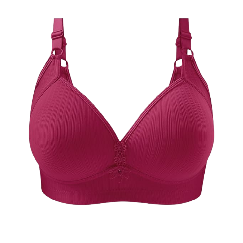 Plus Size push-up BH uten spiler -Rødvin/SRødvin/MRødvin/LRødvin/XLRødvin/XXL - Ozerty