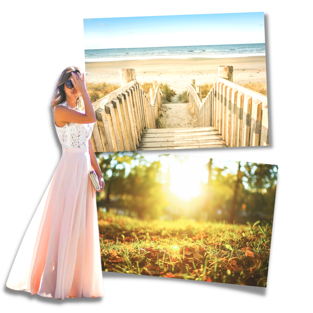 Prairie Chic blondekjole i chiffong
 - Ozerty