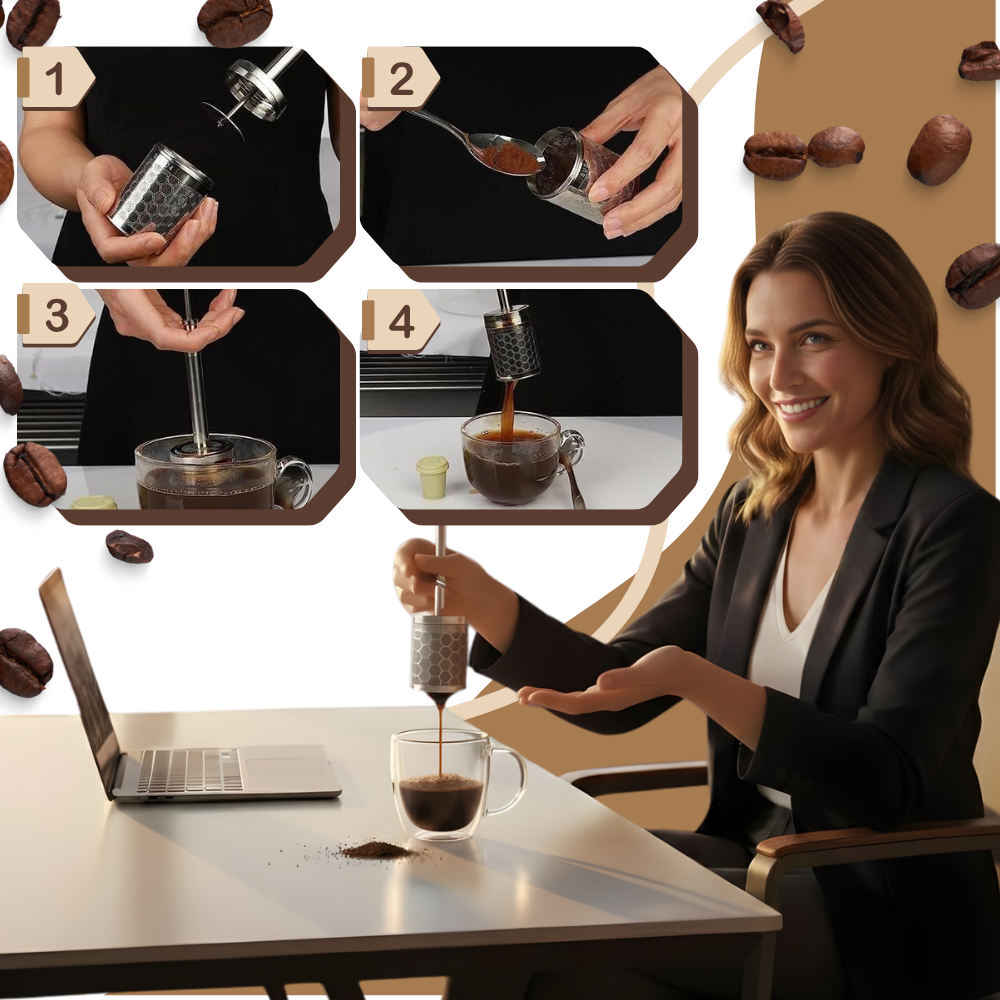 Fransk Ren Aroma Kaffepresse - Ozerty