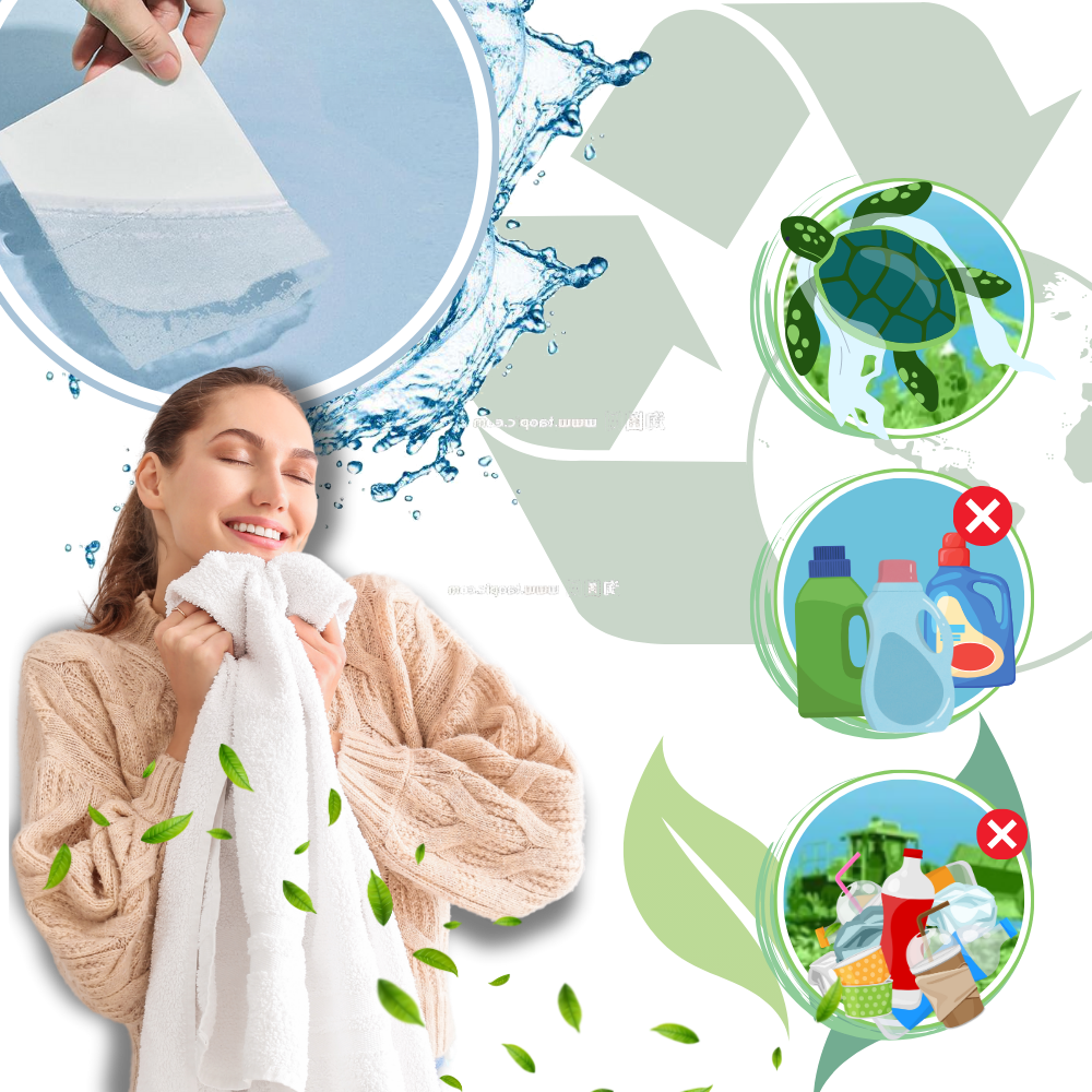 Hurtigoppløselige øko-vaskeark - Ozerty