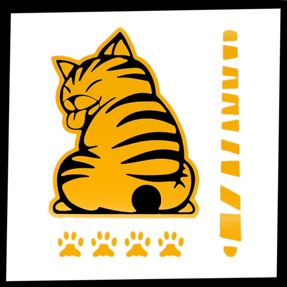 Kult Klistremerke med Kattemotiv - Ozerty