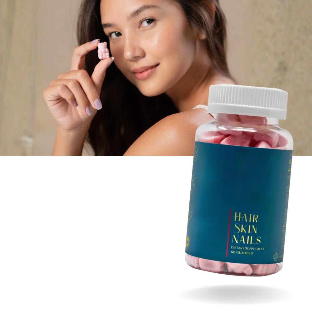 Biotin Vitaminvingummi med Bringebærsmak - Ozerty