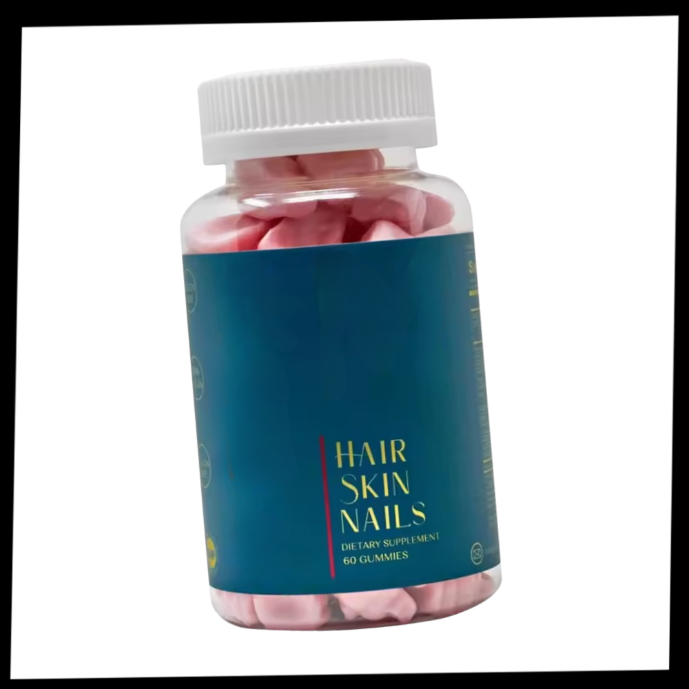 Biotin Vitaminvingummi med Bringebærsmak - Ozerty