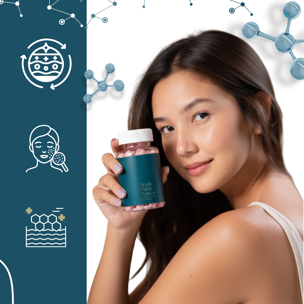 Biotin Vitaminvingummi med Bringebærsmak - Ozerty