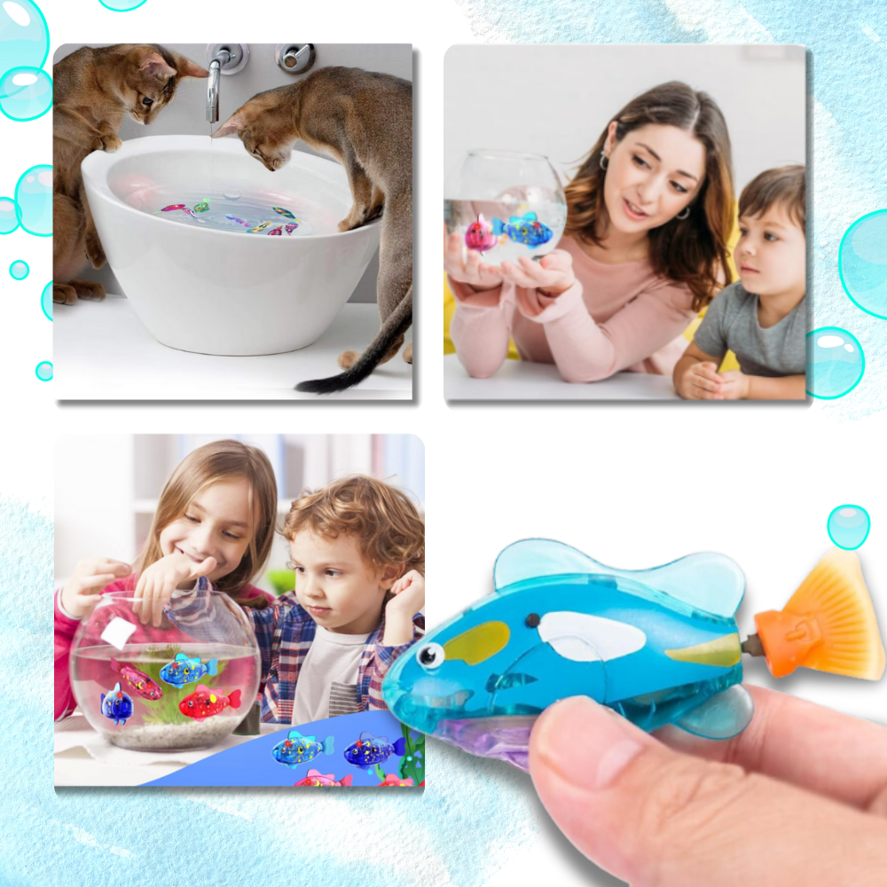 Realistisk, Svømmende Fiskeleketøy med LED - Ozerty