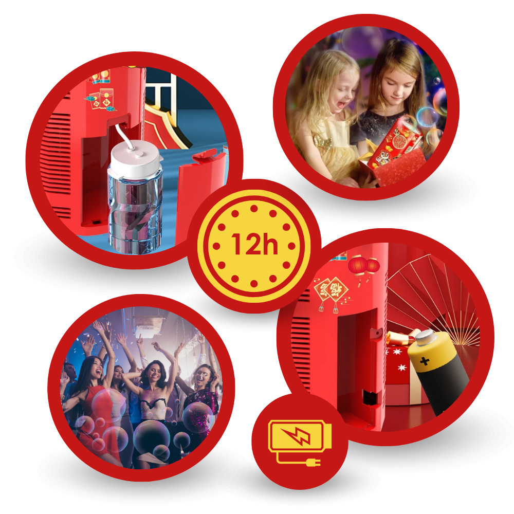 Oppladbar fyrverkeriboblemaskin
- Ozerty