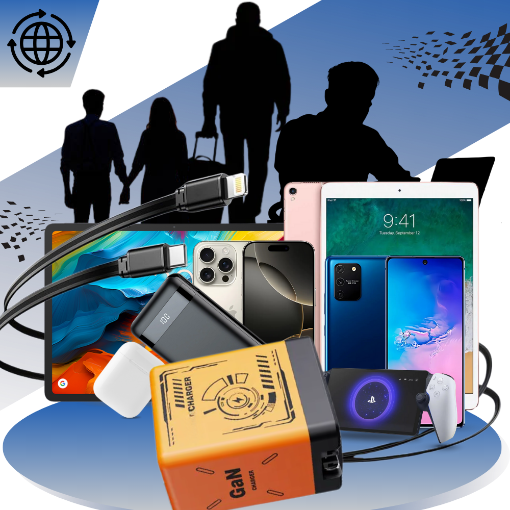 Uttrekkbar Kabel med Dobbel Lader - Ozerty