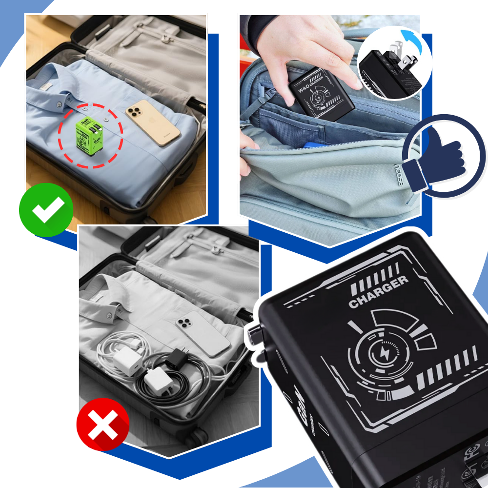 Uttrekkbar Kabel med Dobbel Lader - Ozerty