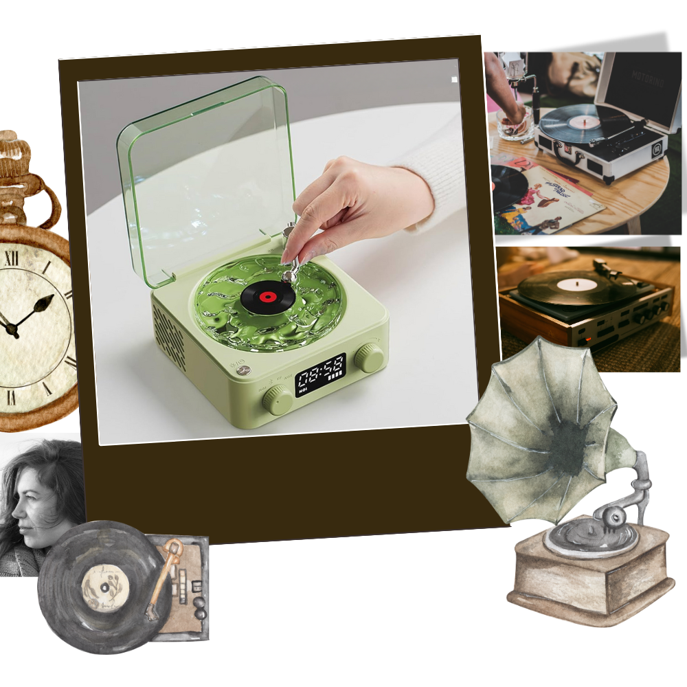 Retrostil Bølge-Vinylspiller - Ozerty