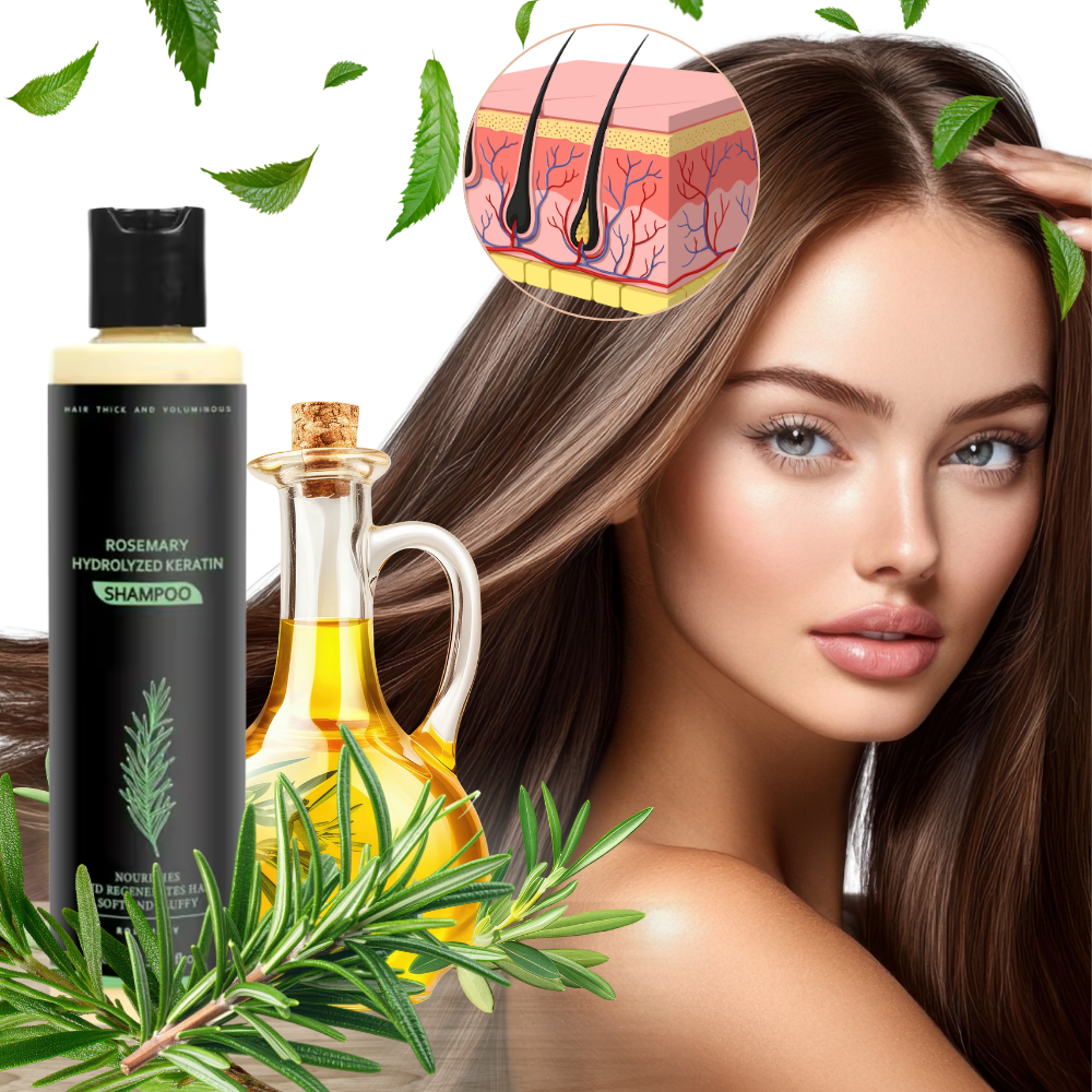 Shampoo & Balsam med Rosmarin og Keratin - Ozerty