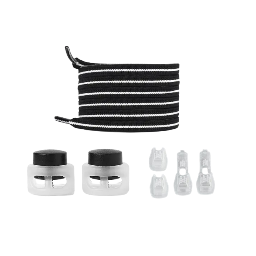 Sikre, fasjonable skolisser med lås
 -Svart Hvit - Ozerty