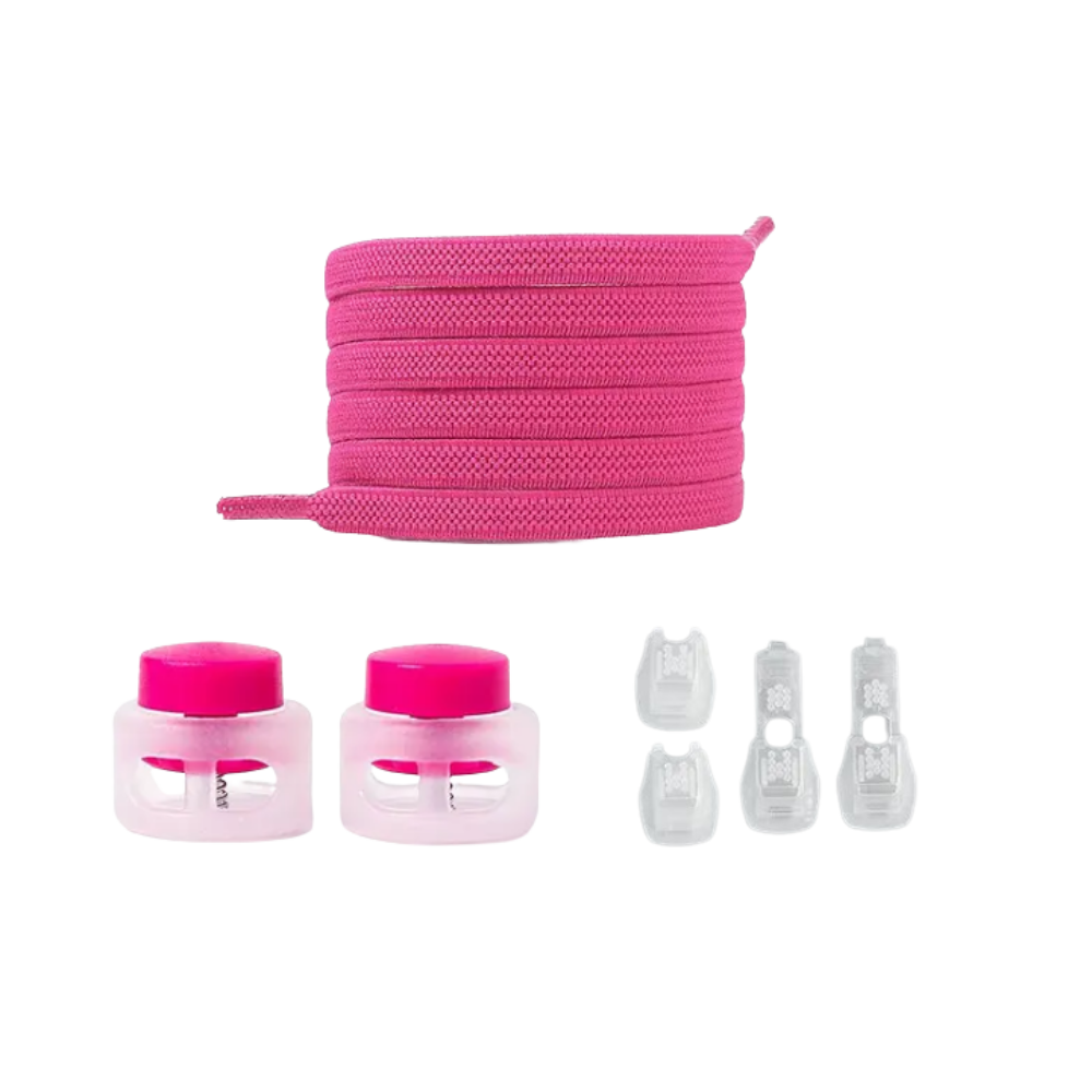 Secure, fashionable shoelaces with lock