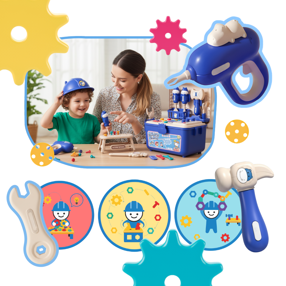 Skruepuslespill Barne-Verktøykasse - Ozerty