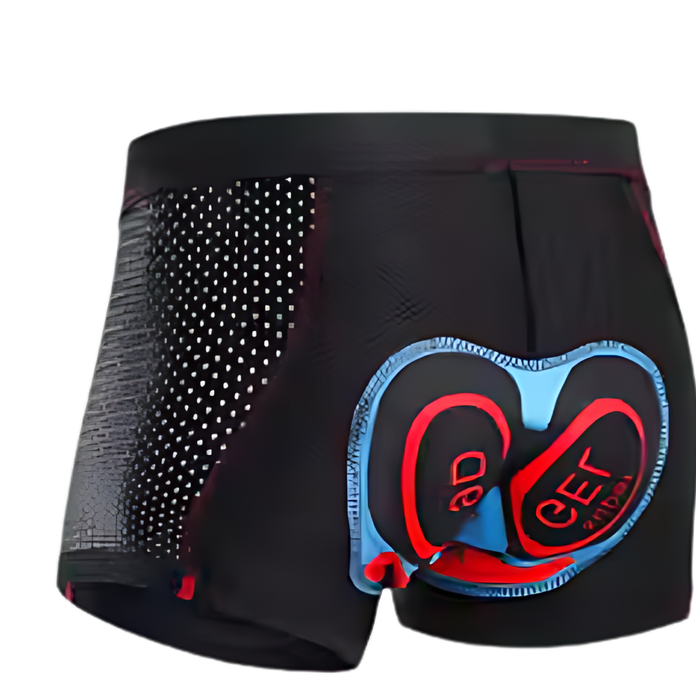 Sømløs, Polstret Sykkelshorts -Blå/XSBlå/SBlå/MBlå/LBlå/XLBlå/2XLBlå/3XLBlå/4XL - Ozerty