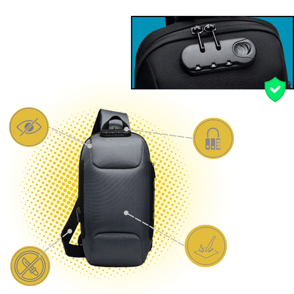 Sikker Crossbody-Bag med Lading - Ozerty