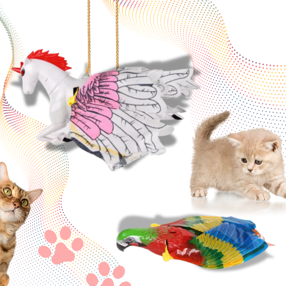 Kattetøy med simulert flygende fugl
- Ozerty