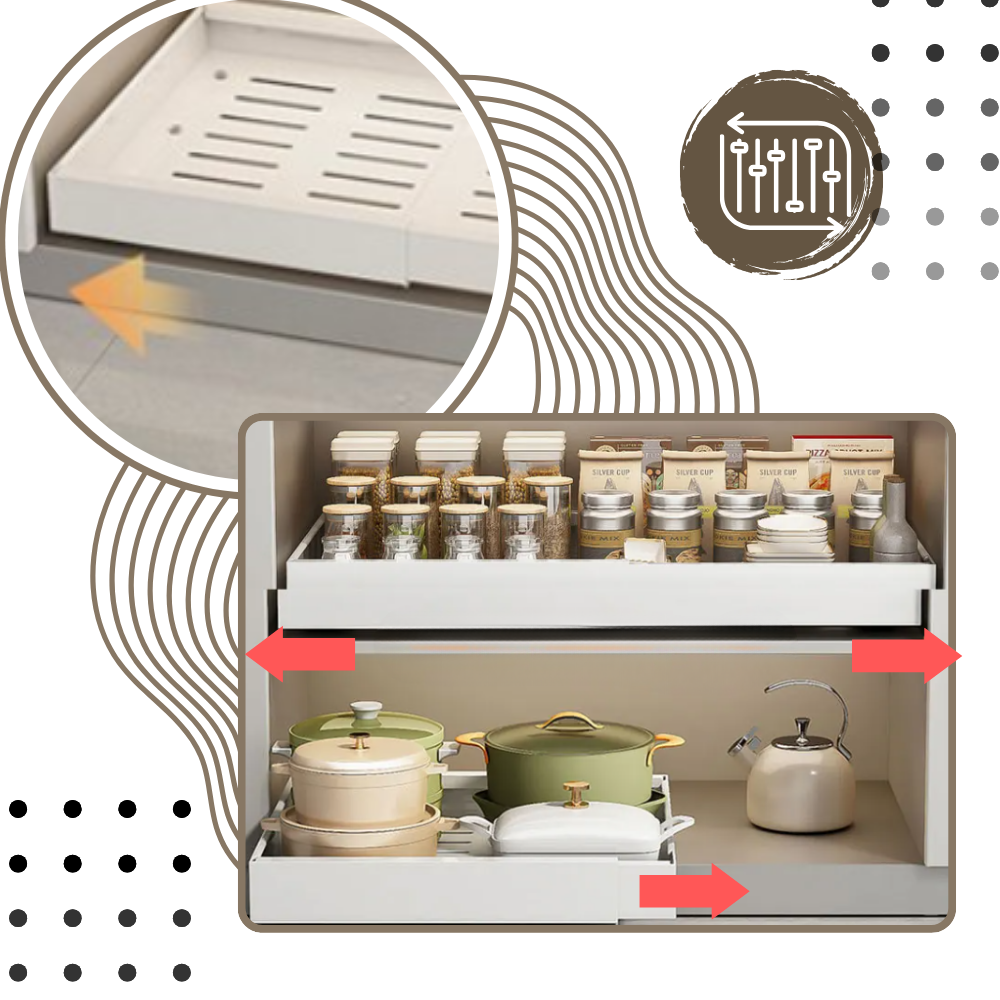 Plassbesparende Utrekkbar Skaporganisator - Ozerty