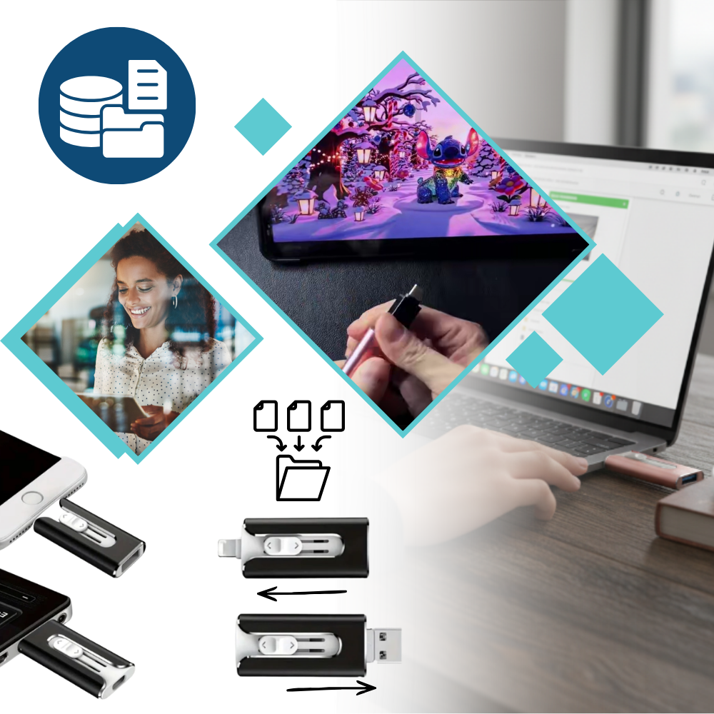 Høyhastighets 3-i-1 Minnepinne - Ozerty