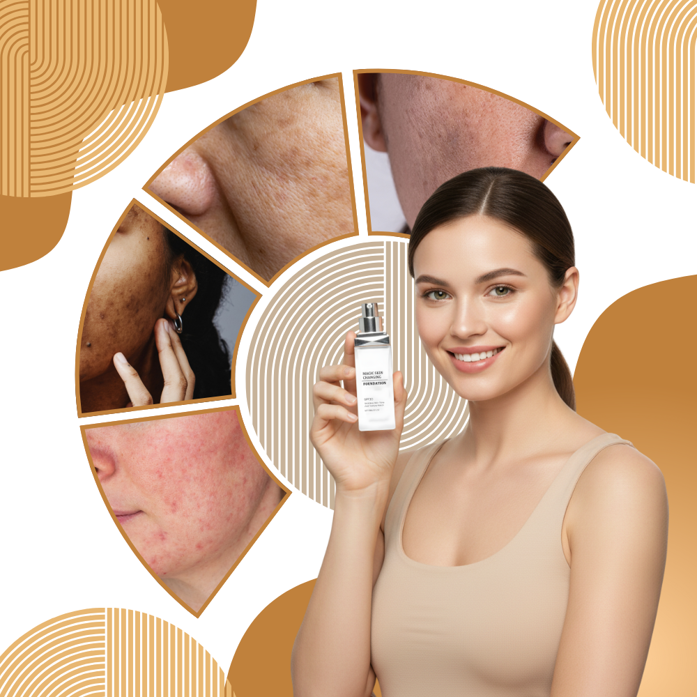 Fargeendrende Foundation med SPF 30 - Ozerty