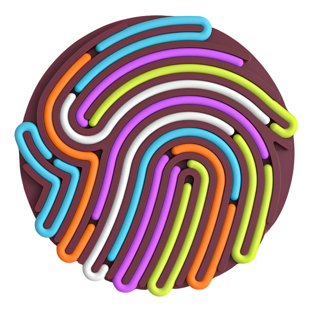 Stresslindrende Sensorisk Aktivitetsbrett -Mørkerød - Ozerty