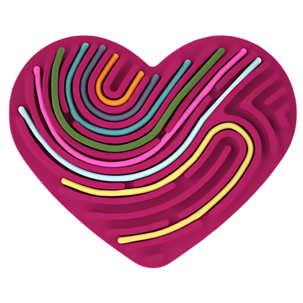 Stresslindrende Sensorisk Aktivitetsbrett -Mørkerød - Ozerty