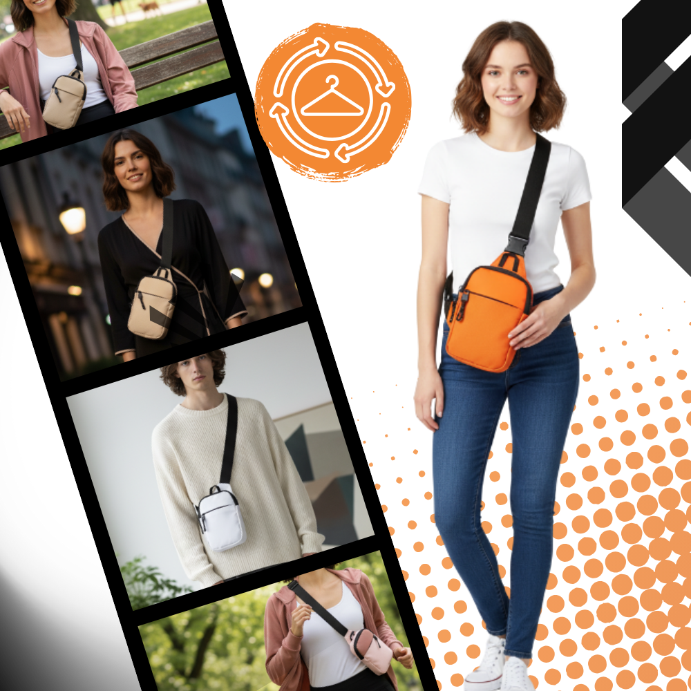 Stilig Mini-Sling-Brystveske - Ozerty