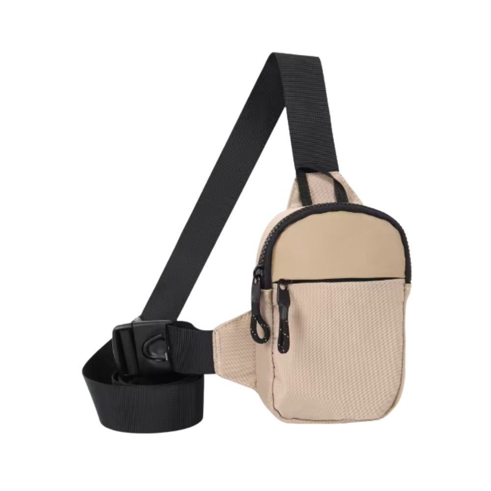 Stilig Mini-Sling-Brystveske -Khaki - Ozerty