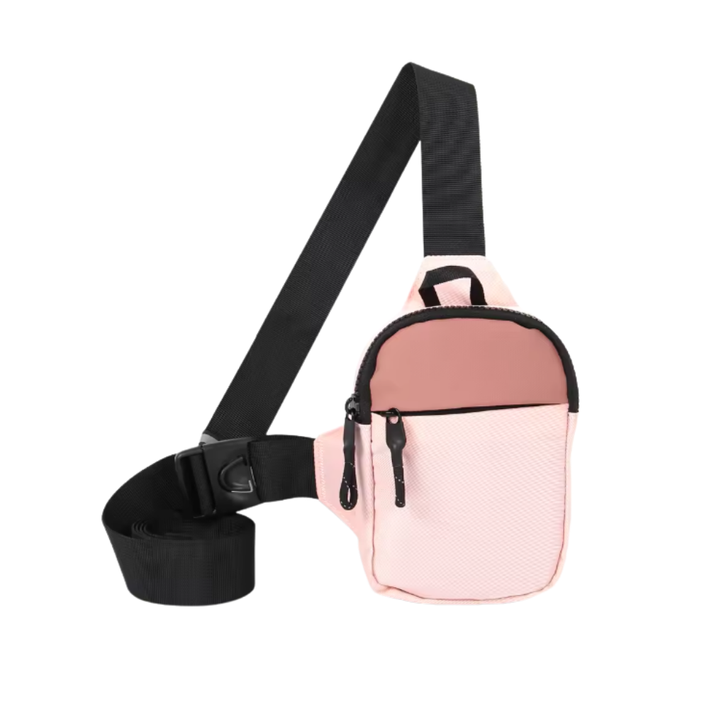 Stilig Mini-Sling-Brystveske -Rosa - Ozerty