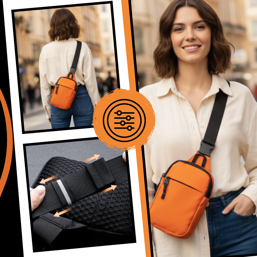 Stilig Mini-Sling-Brystveske - Ozerty