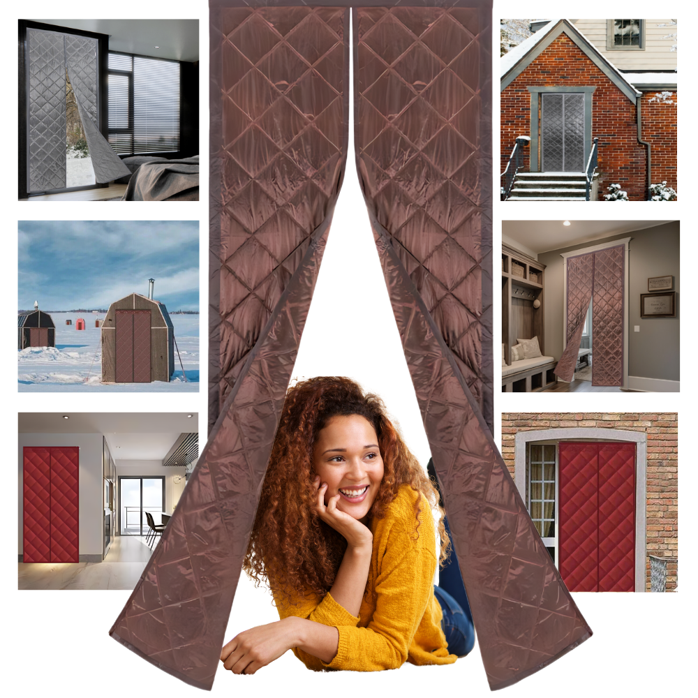 Stilig temperatur-isolerende dørgardin
- Ozerty