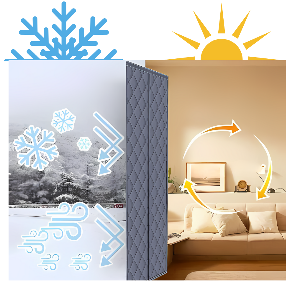 Stilig temperatur-isolerende dørgardin
- Ozerty