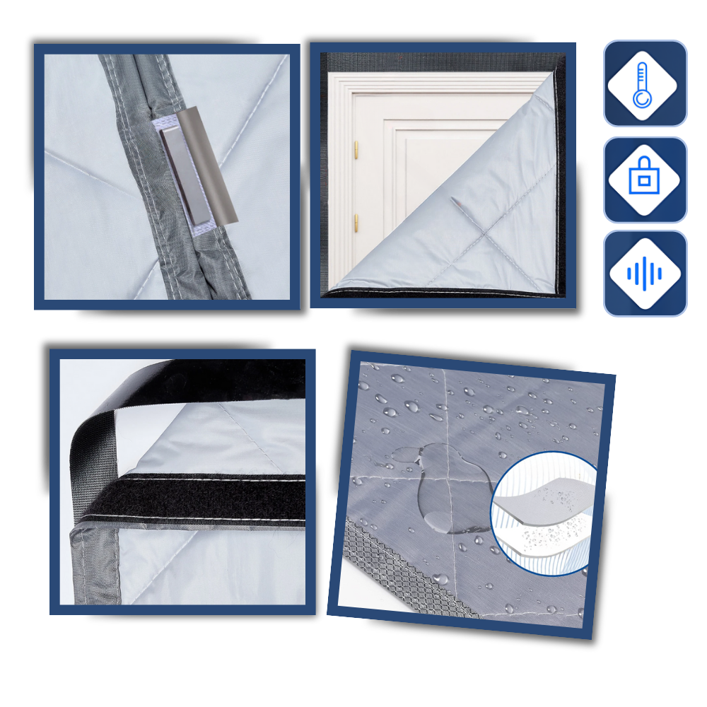 Stilig temperatur-isolerende dørgardin
- Ozerty