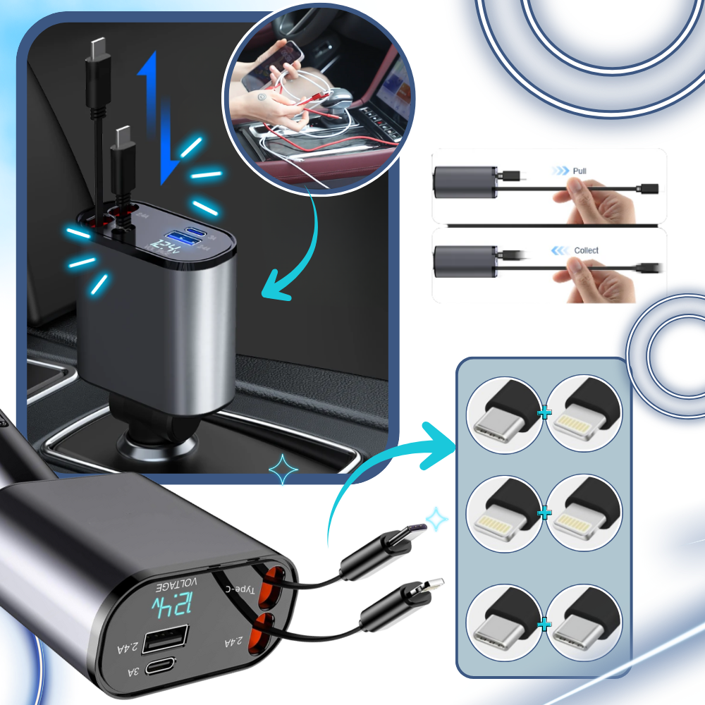 Teleskopisk Bil-Ladestasjon - Ozerty