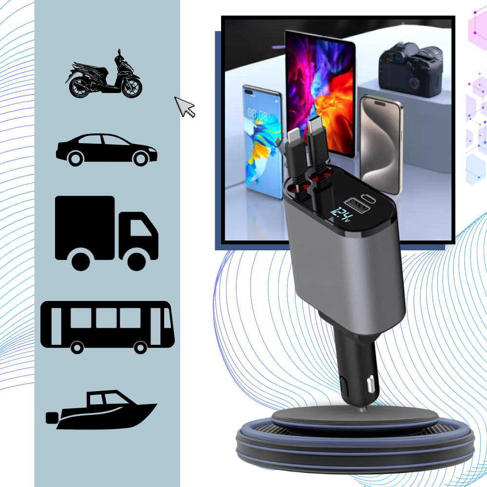 Teleskopisk Bil-Ladestasjon - Ozerty