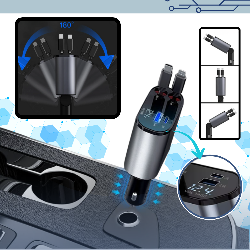 Teleskopisk Bil-Ladestasjon - Ozerty