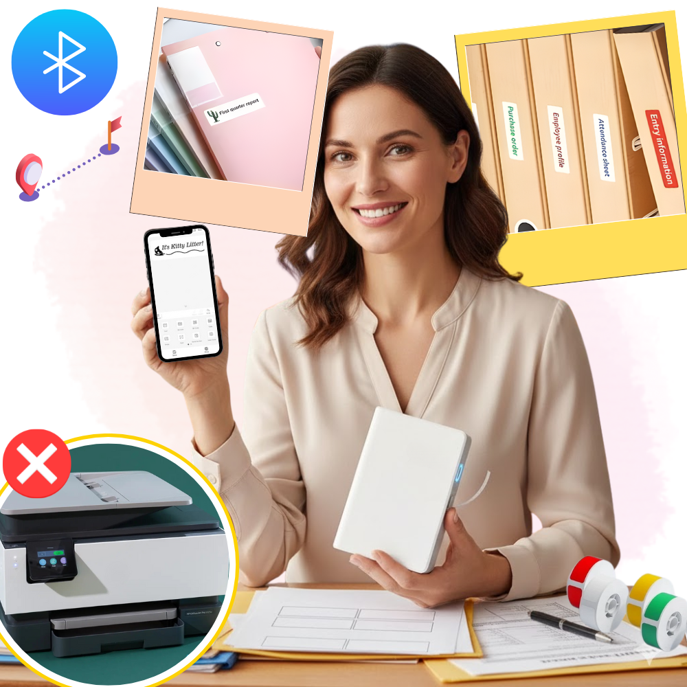 Bærbar Termisk Etikettprinter - Ozerty