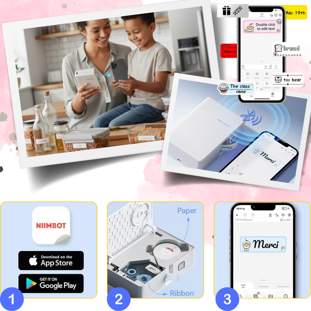 Bærbar Termisk Etikettprinter - Ozerty