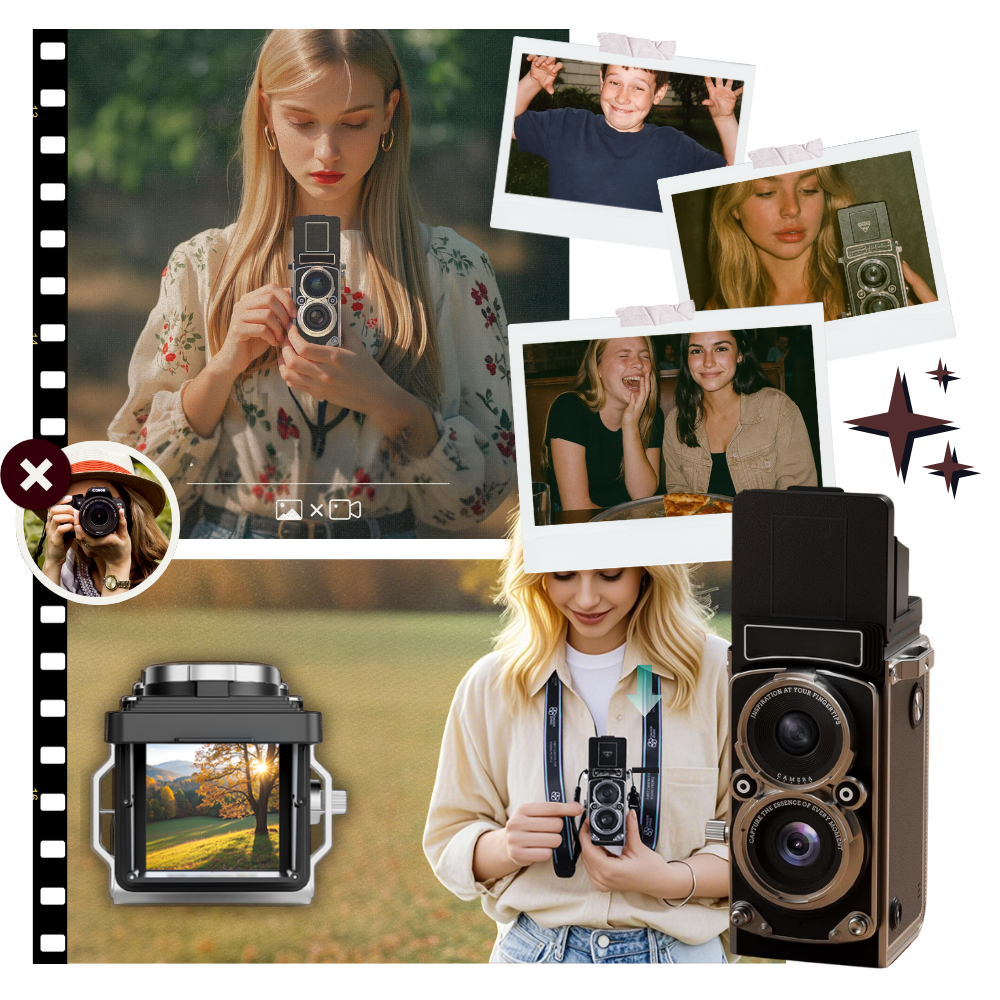 Tidløst TLR-Klikk-Kamera - Ozerty