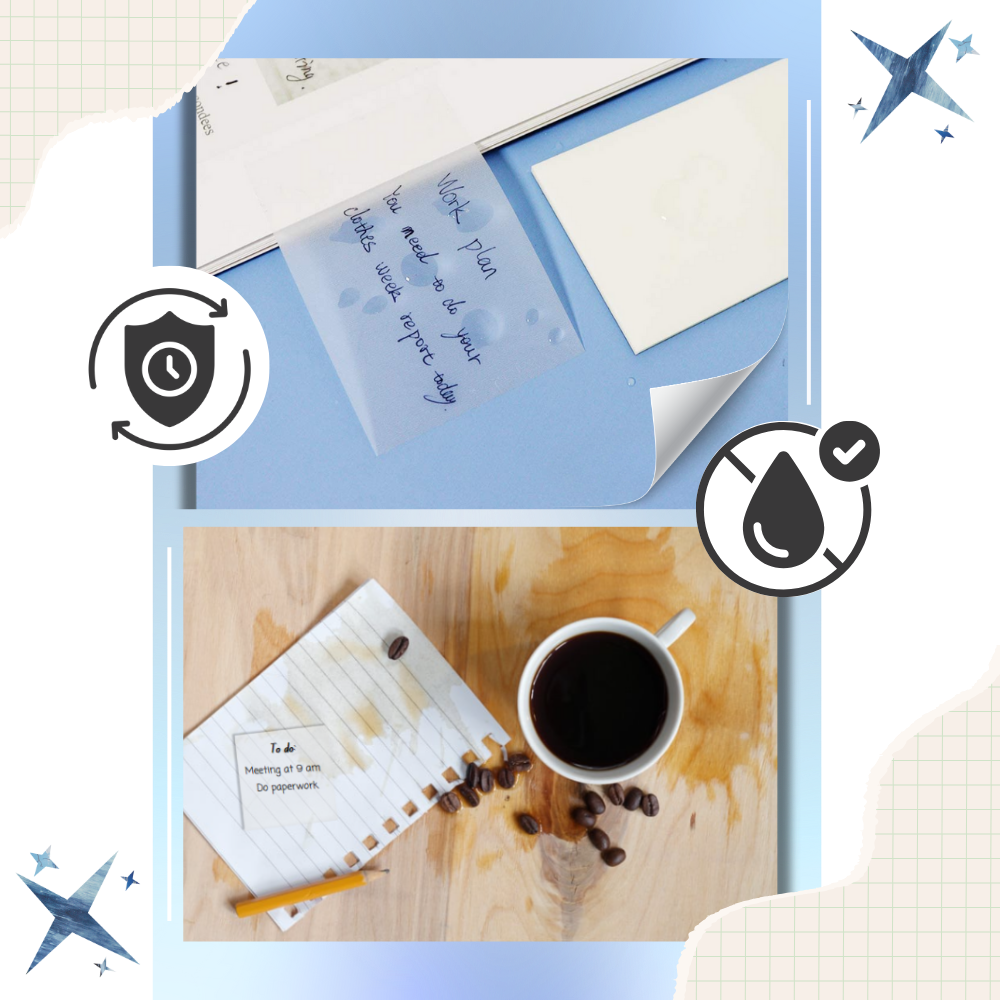 Gjennomsiktige og Vanntette Klistrelapper - Ozerty