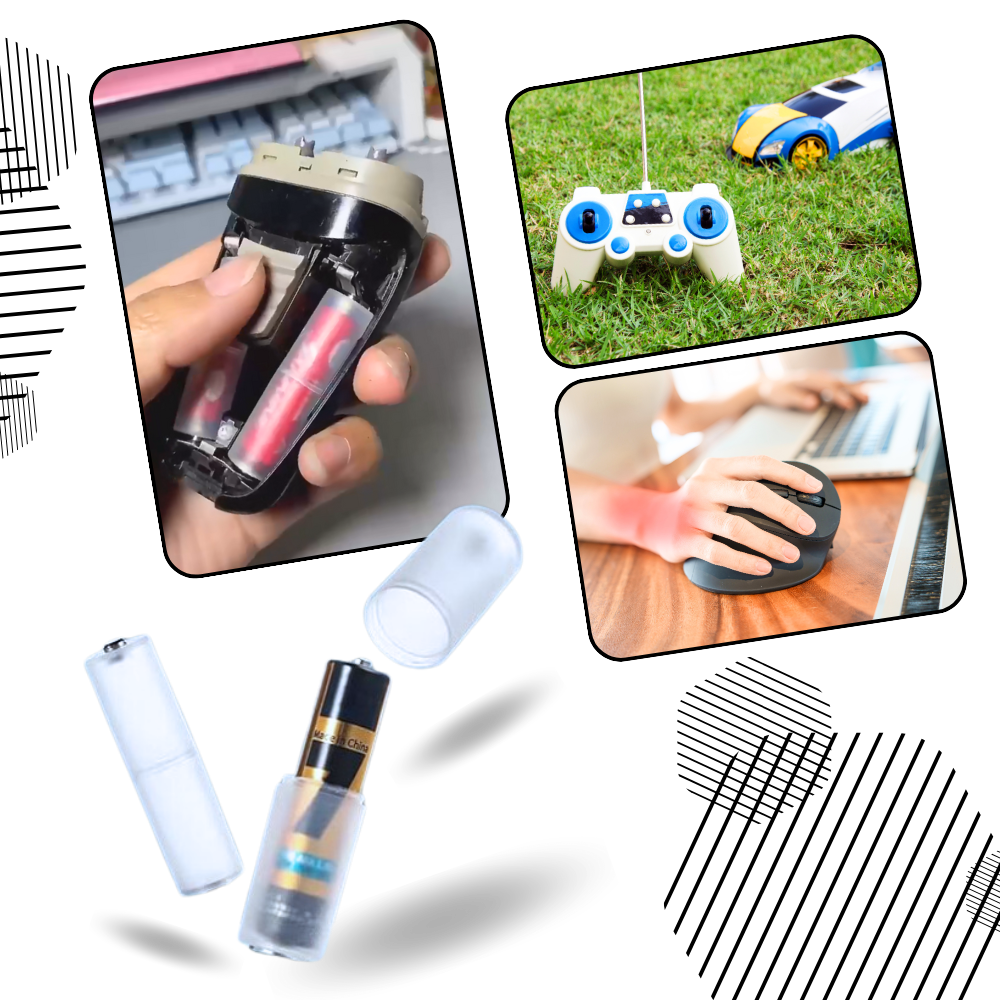 Universal AAA til AA-Batterikonverter - Ozerty