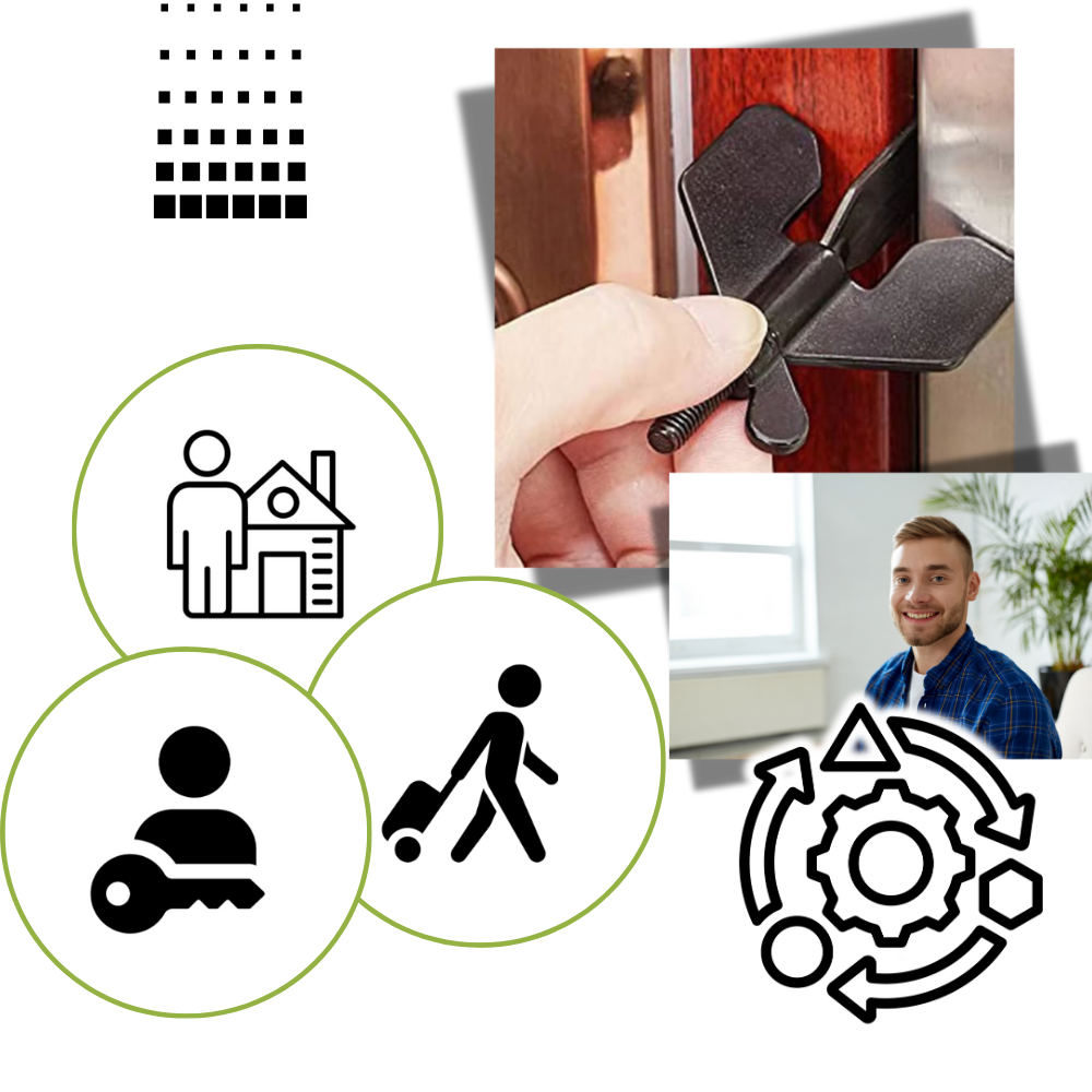 Universal Reisedørlås Uten Behov for Boring - Ozerty