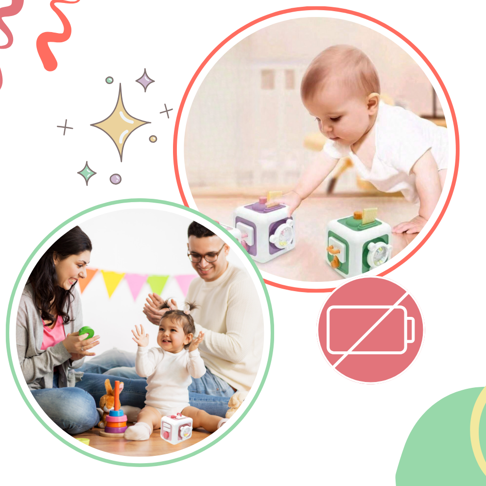 Levende 6 i 1 Aktiv Sensorisk Leketøyskube - Ozerty