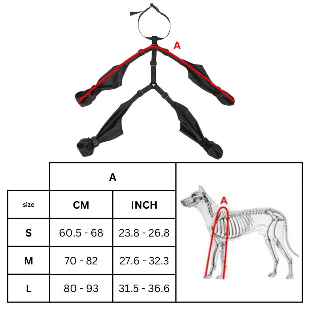 Vanntette hundestøvler med bukseseler
- Ozerty