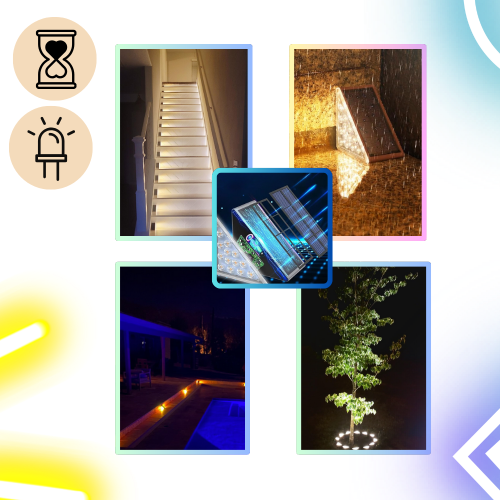 Vanntette solcelledrevne trappelys - Ozerty