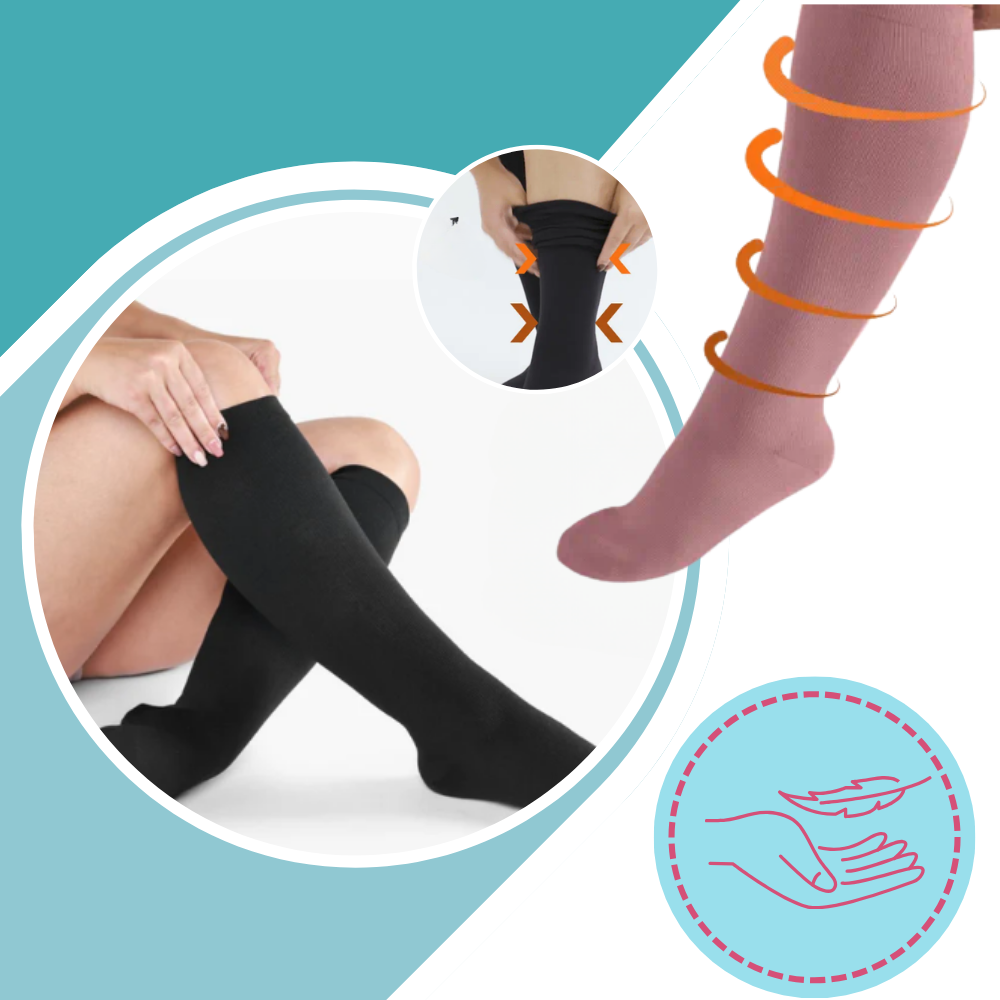 Bred, Pustende Kompresjonsstrømpe - Ozerty