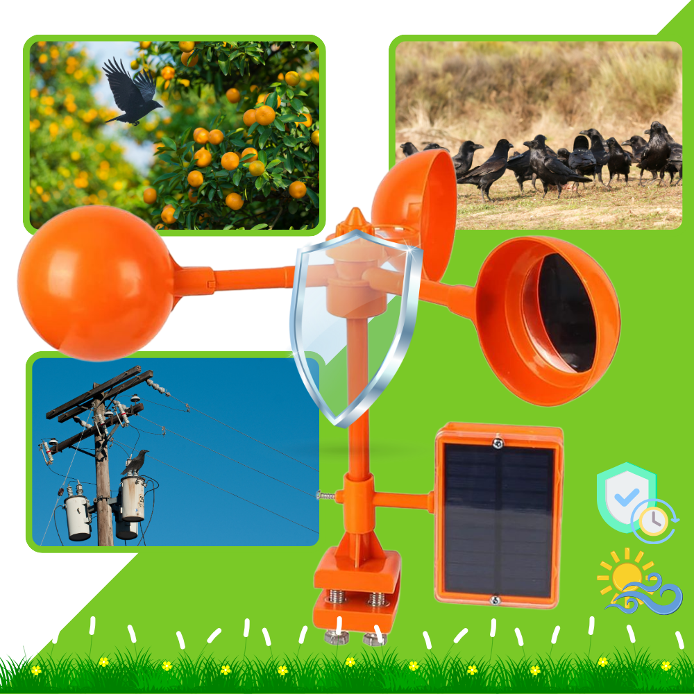 Fugleavskrekker med Vindreflektor - Ozerty