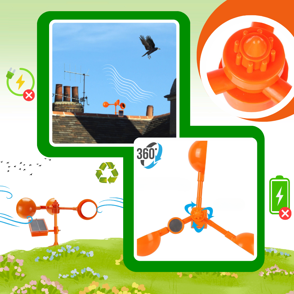 Fugleavskrekker med Vindreflektor - Ozerty