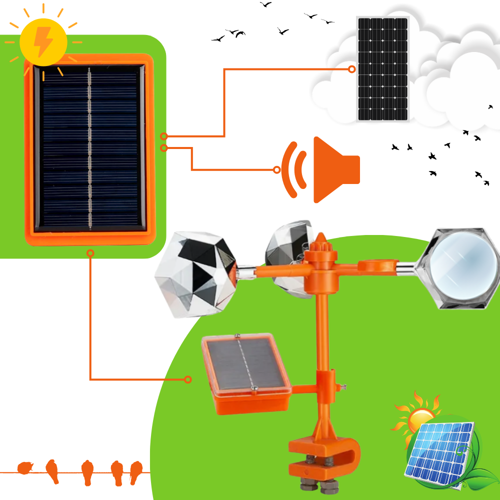 Fugleavskrekker med Vindreflektor - Ozerty