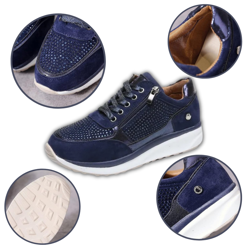 Sneakers med kiledesign og strass
- Ozerty